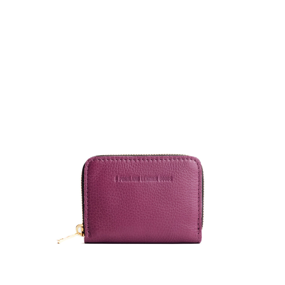 Iris | Small leather wallet with zipper and PLG logo