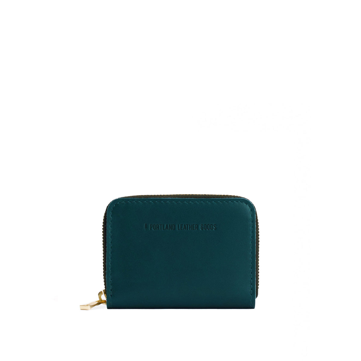 Harbor | Small leather wallet with zipper and PLG logo
