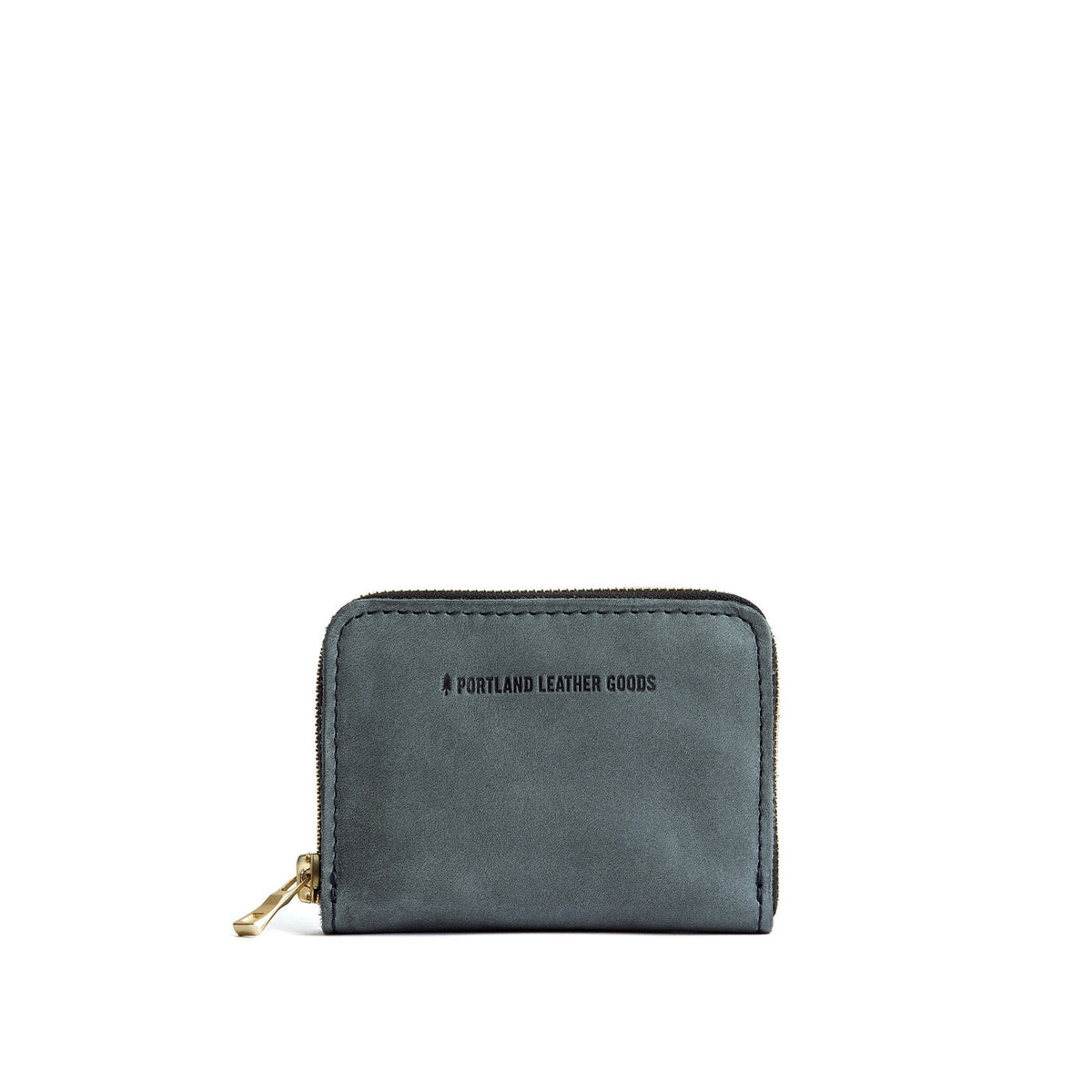 Storm | Small leather wallet with zipper and PLG logo