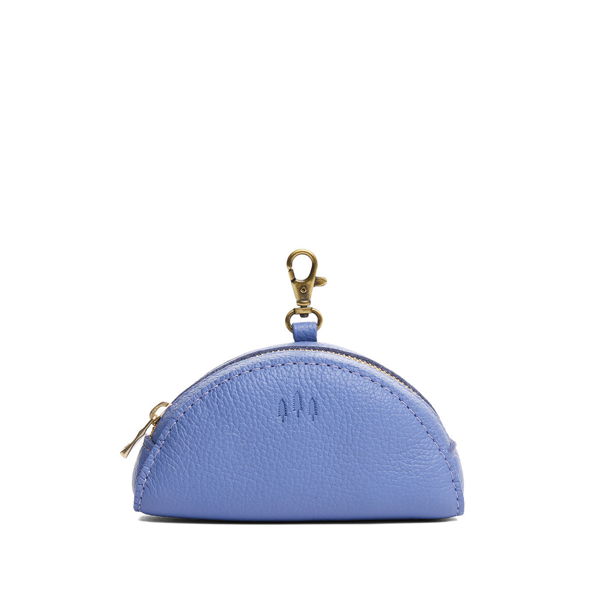 Aster | Small half-moon shaped keychain pouch with zipper closure