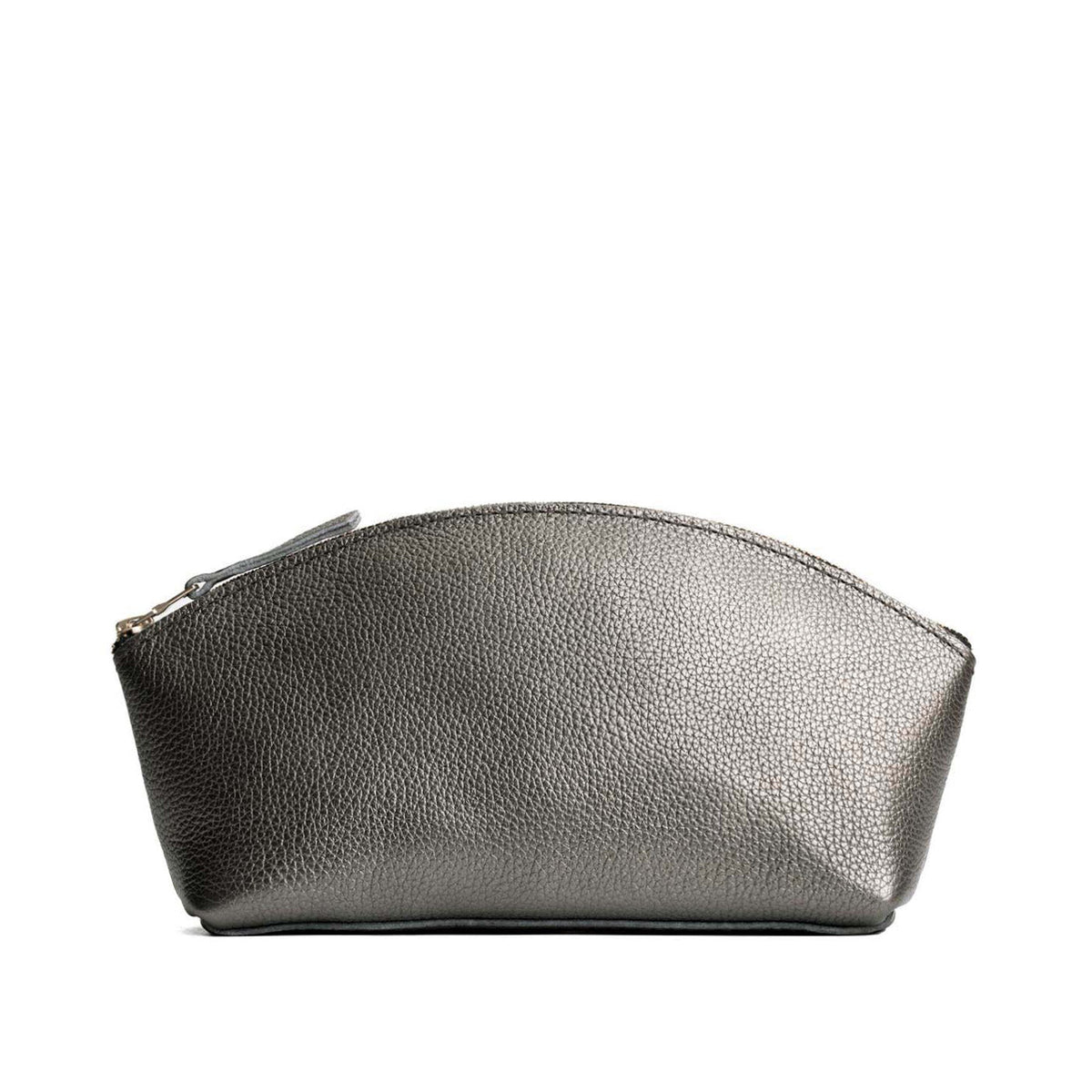 Stardust*Total Eclipse | Spacious leather makeup bag with curved seams and top zipper