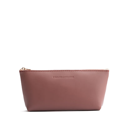 Sunkissed | Leather utility bag pouch with top zipper