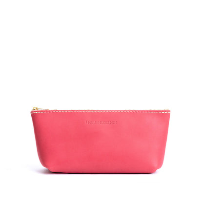 Tulip | Leather utility bag pouch with top zipper