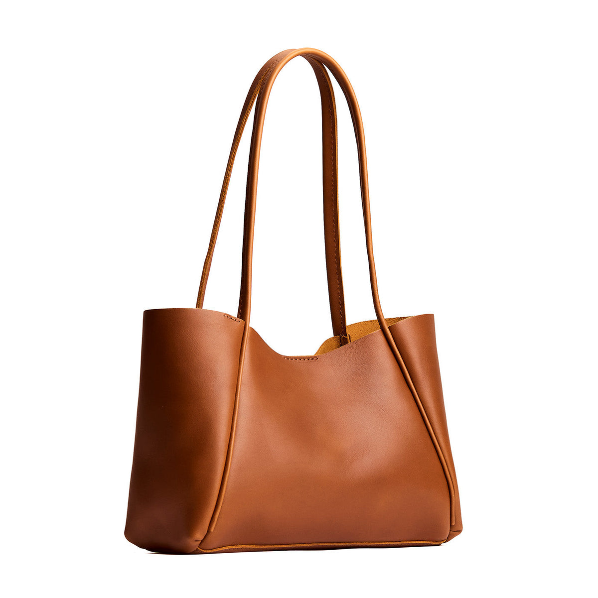 Honey*Medium | Wide tote with leather straps and snap closure